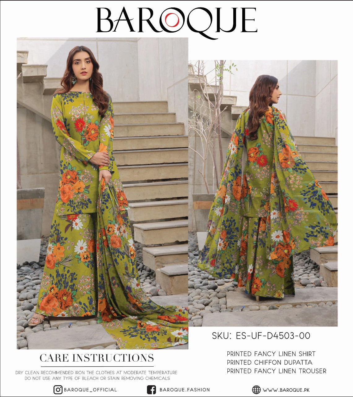 Baroque linan print 3p