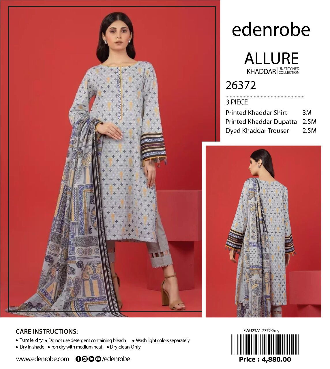 Edenrobe Allure khadr print 3p