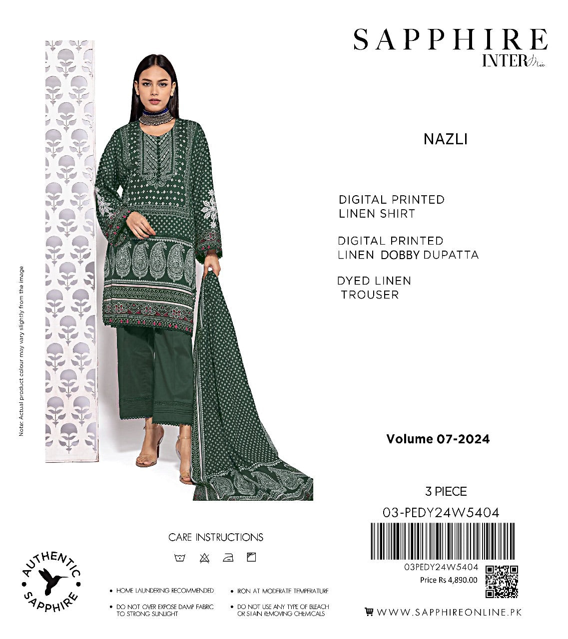 Sapphire linan print 3p