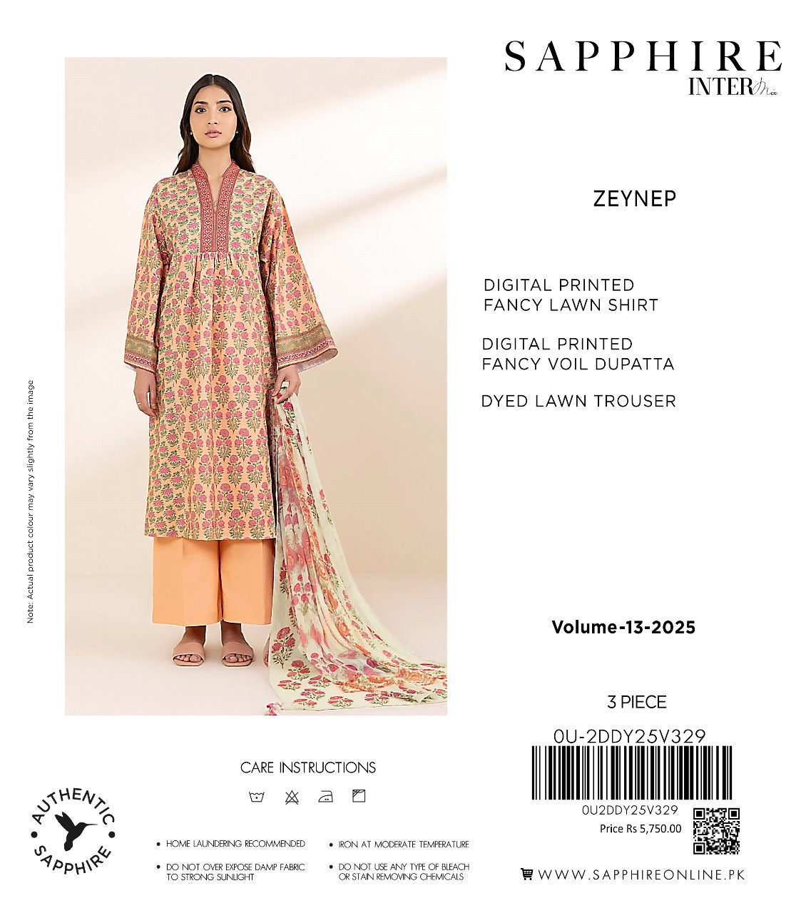 Sapphire lawn print 3p