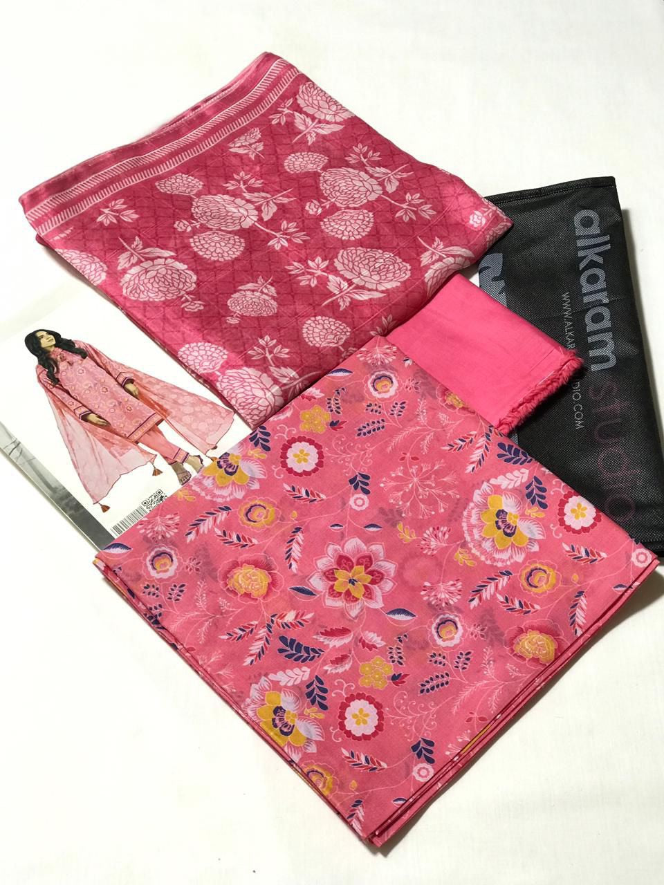 Alkaram studio lawn print 3p