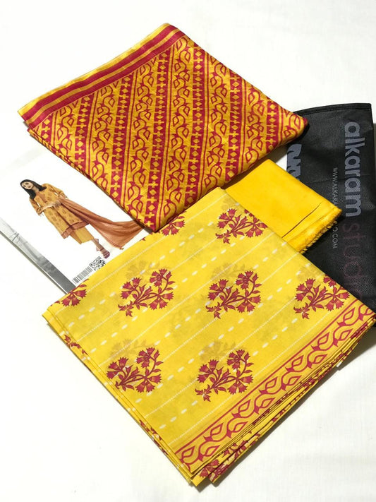 Alkaram studio lawn print 3p