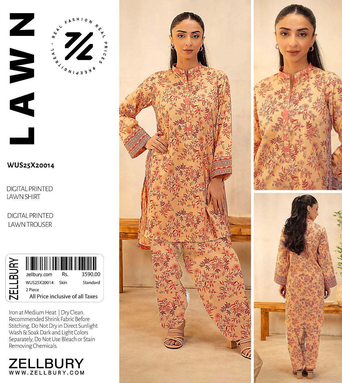 Zellbury lawn print 2p