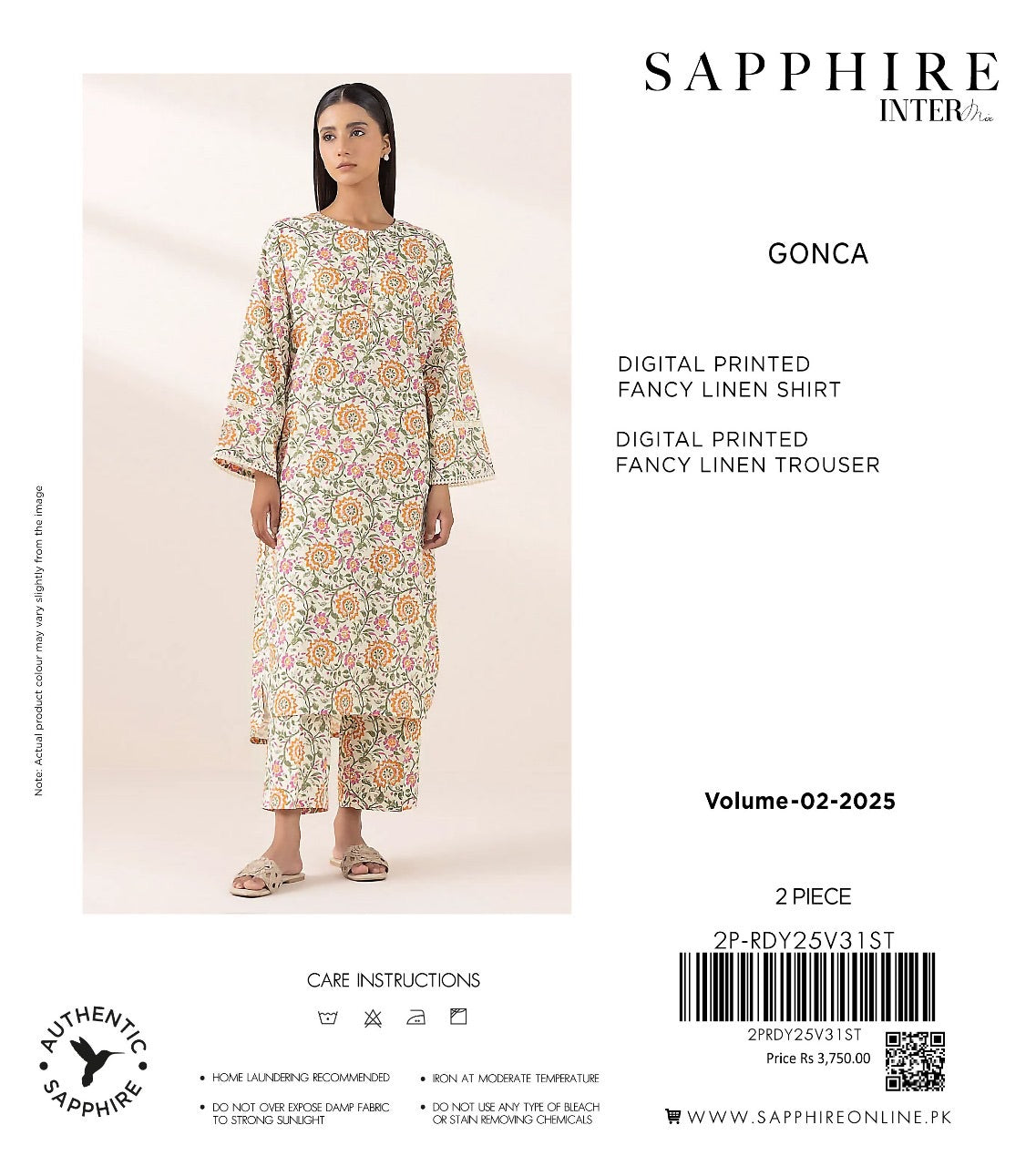 Sapphire Nazli fancy linan print 2p