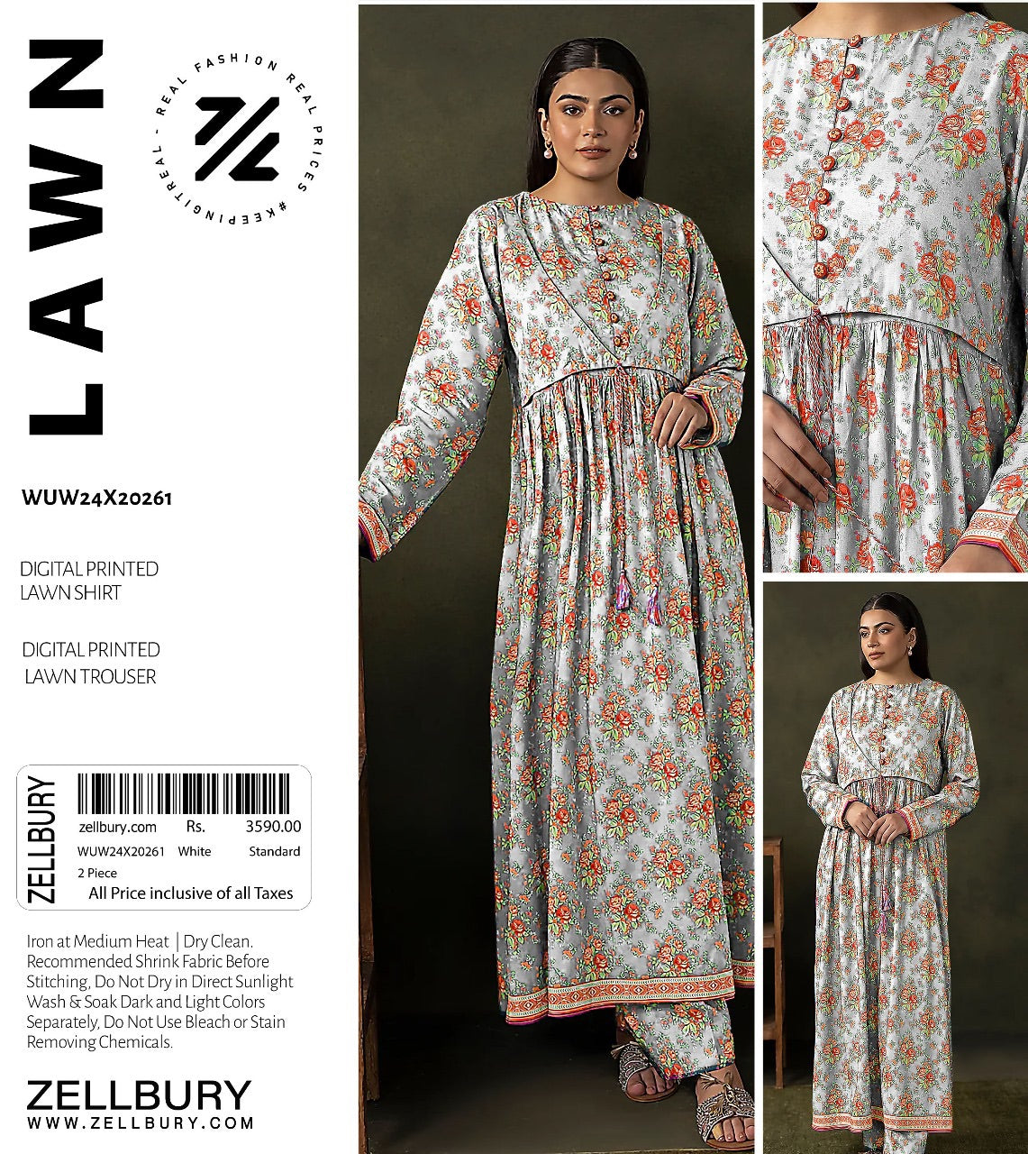 Zellbury lawn print 2p
