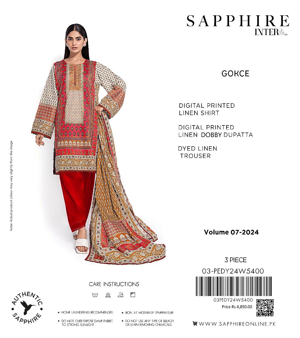 Sapphire linan print 3p