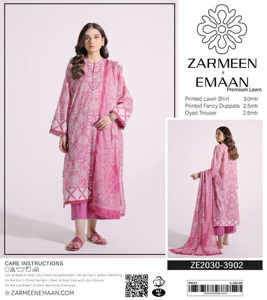 Zarmeen & Emaan lawn print 3p