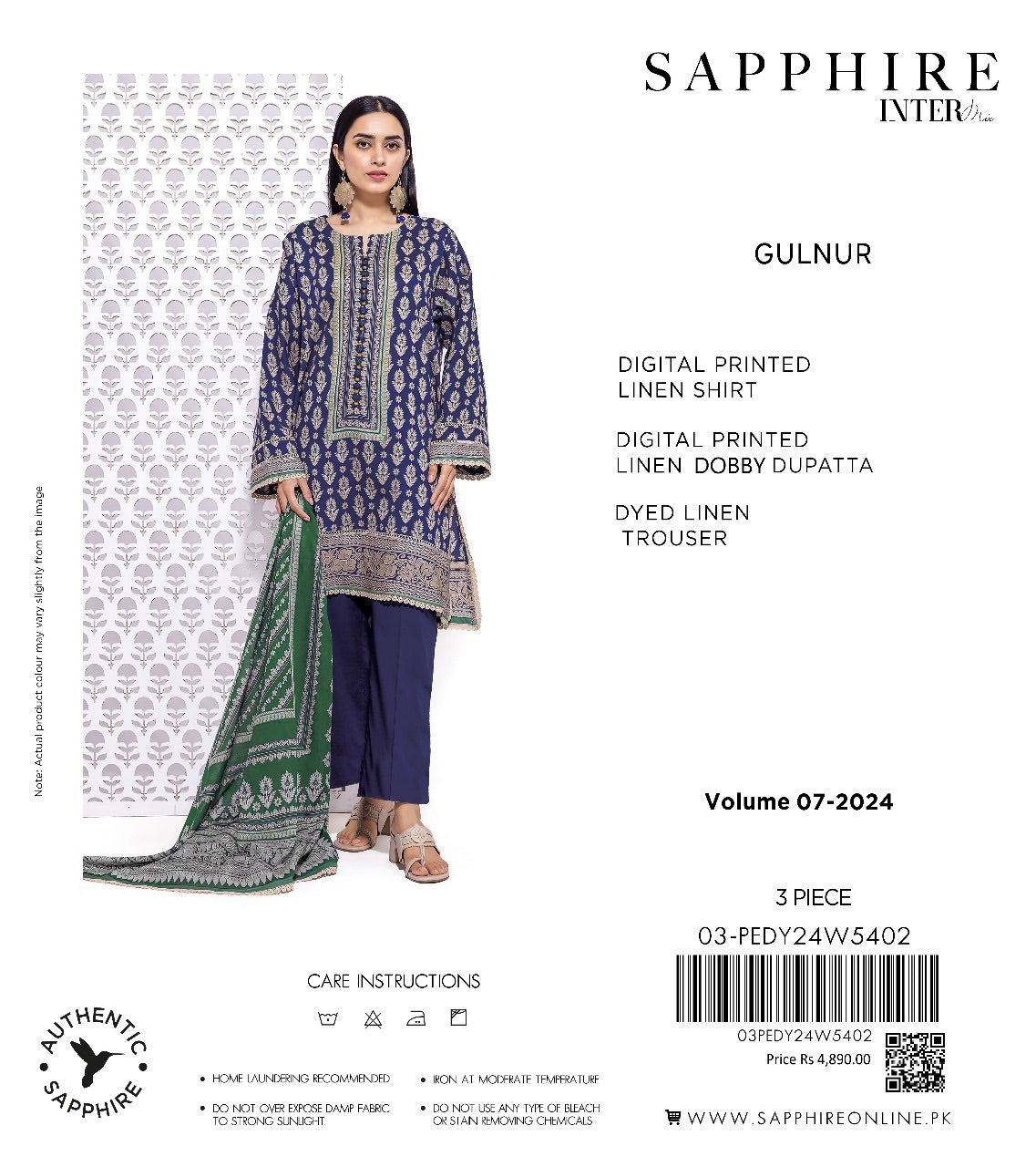 Sapphire linan print 3p