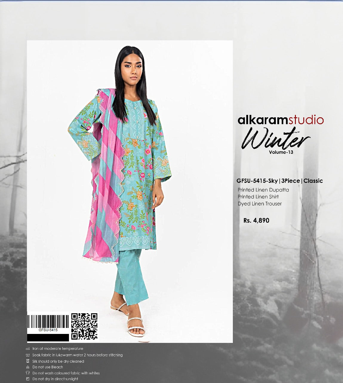 Alkaram studio linan print 3p