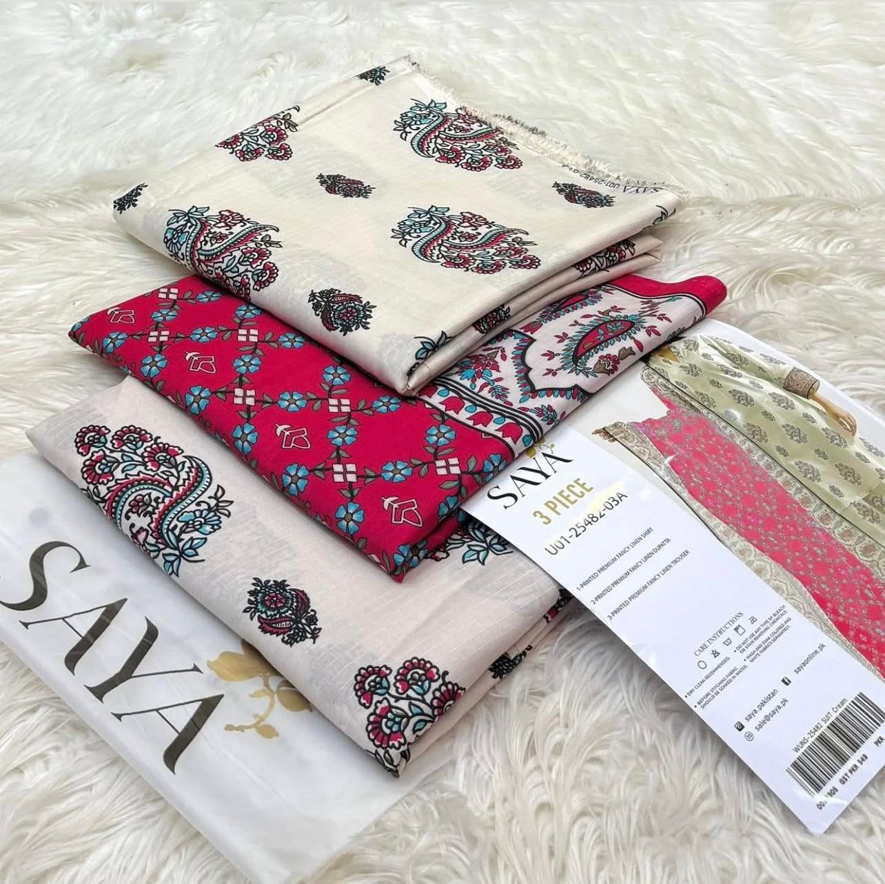 Saya linen print 3p