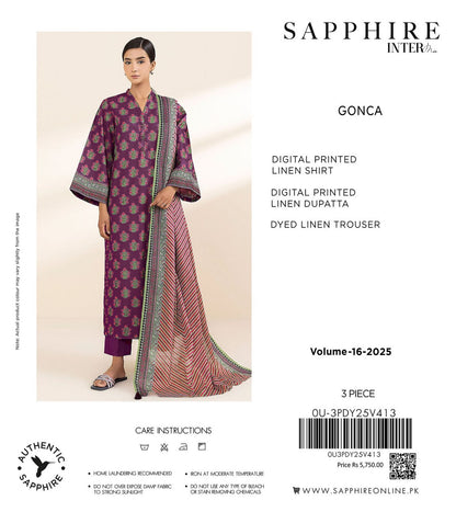 Sapphire linan print 3p