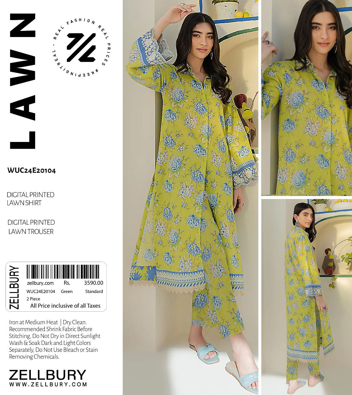 Zellbury lawn print 2p
