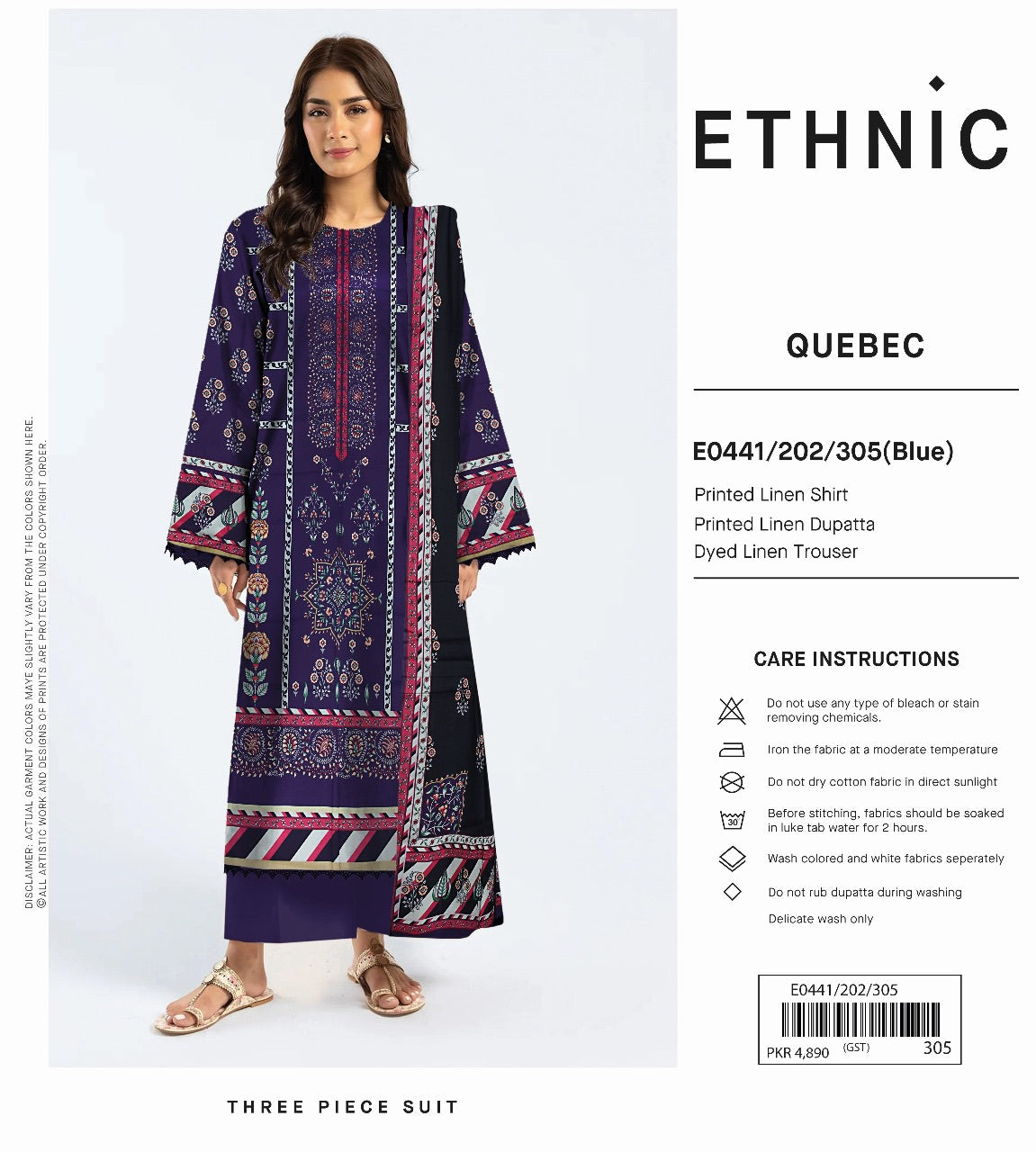 Ethnic linan print 3p